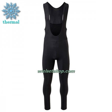 Fietsbroek Lang met Bretels 2023 Team Jumbo-Visma Winter Thermal Fleece